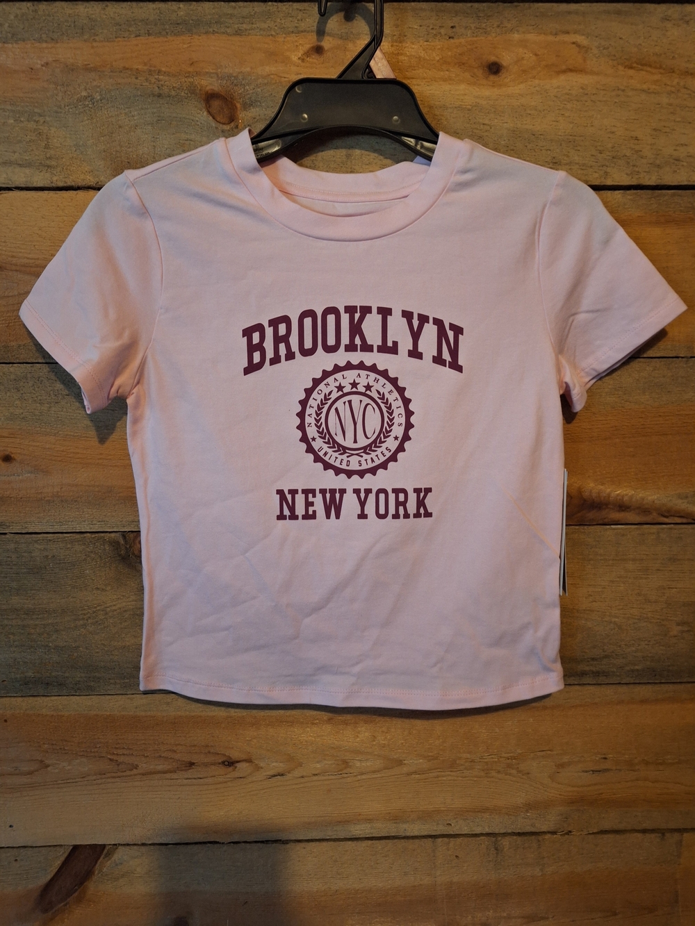 Brooklyn New York Kids Graphic Tee - Light Pink